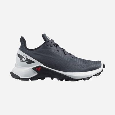 Kids' Salomon ALPHACROSS BLAST Running Shoes White/Black | SA03694-671