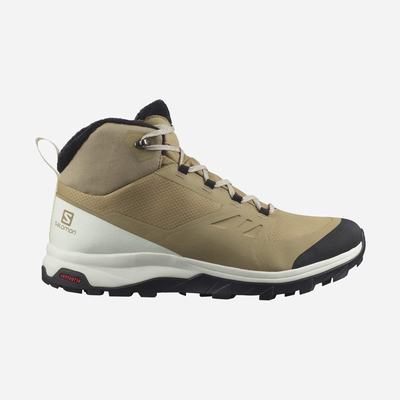 Men's Salomon OUTSNAP CLIMASALOMON™ WATERPROOF Winter Boots Brown/Black | SA81302-908