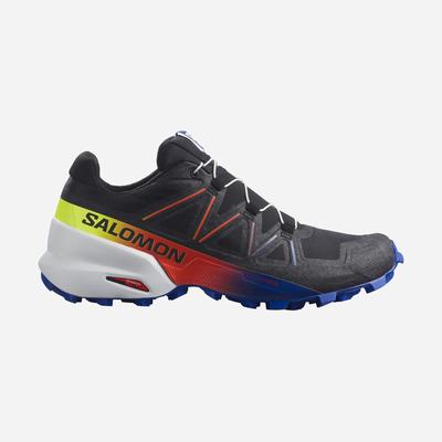 Men's Salomon SPEEDCROSS 5 RACING PACK Trail Running Shoes Black/Yellow | SA47860-305