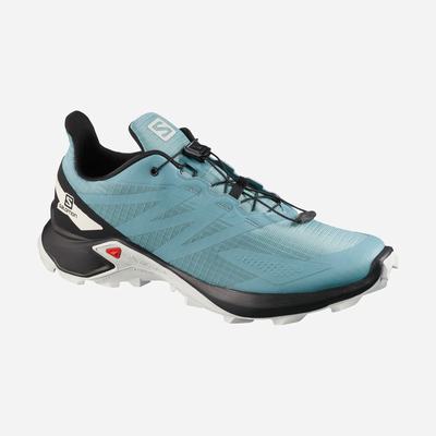 Men's Salomon SUPERCROSS BLAST Trail Running Shoes Blue/Black | SA17283-876