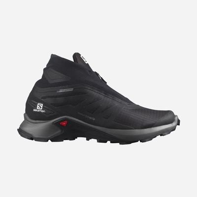 Men's Salomon SUPERCROSS WINTER CLIMASALOMON™ WATERPROOF Trail Running Shoes Black | SA03287-347