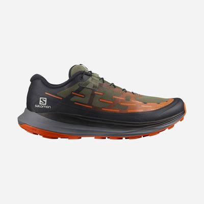 Men's Salomon ULTRA GLIDE Trail Running Shoes Deep Green/Black/Red Orange | SA76320-712