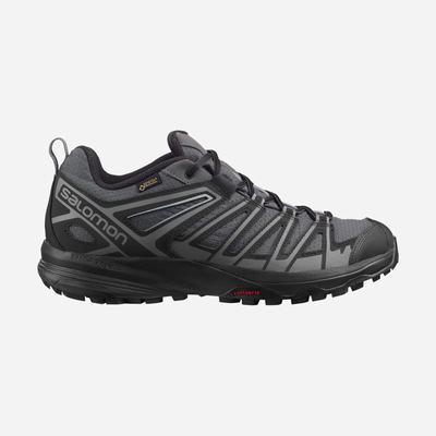Men's Salomon X CREST GORE-TEX Hiking Shoes Grey/Black | SA46783-837