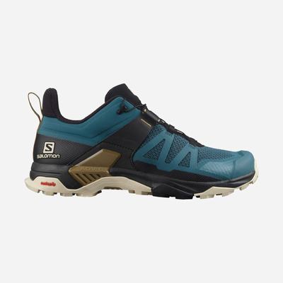 Men's Salomon X ULTRA 4 Hiking Shoes Blue/Brown | SA64502-430
