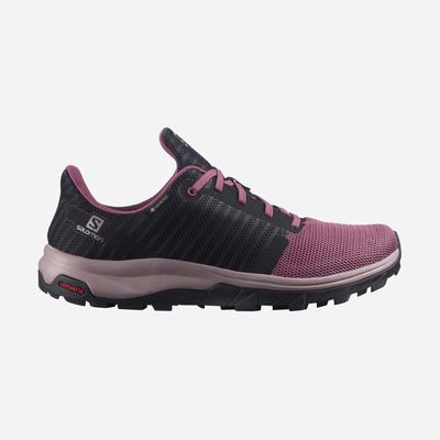 Women's Salomon OUTBOUND PRISM GORE-TEX Hiking Shoes Purple/Black | SA20754-703