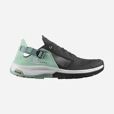 Women's Salomon TECH AMPHIB 4 Sandals Black/Grey Green | SA67490-897