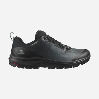 Women's Salomon VAYA GORE-TEX Hiking Shoes Black/Green/Black | SA05193-476